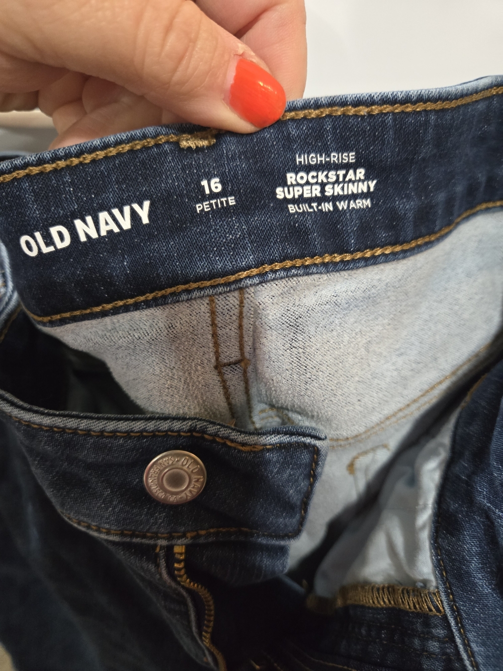 Old Navy Rockstar Super Skinny Jeans - Dark Blue - Picture 2 of 2